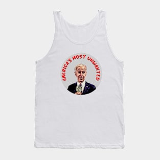 AMERICA'S MOST UNWANTED Joe Biden Cartoon Tank Top